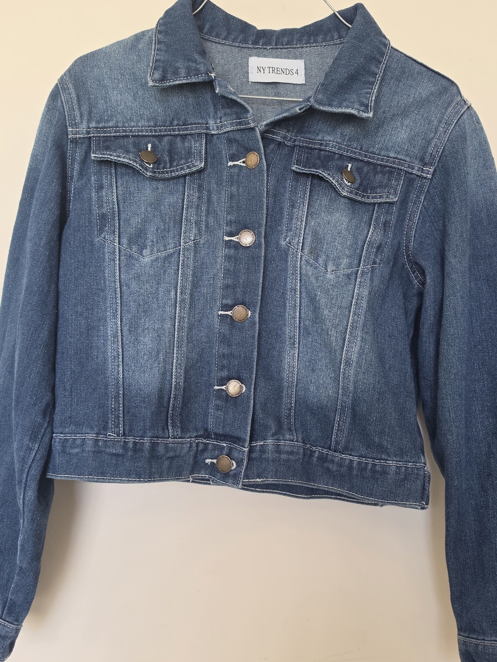 NY Trends 4 Classic Blue Denim Jacket Size Small